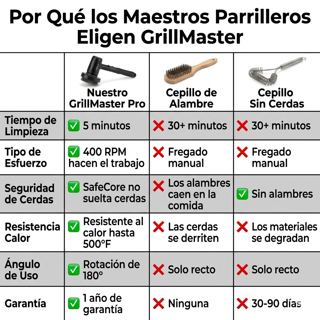 GrillMaster Pro™ - Cepillo Eléctrico para Barbacoa