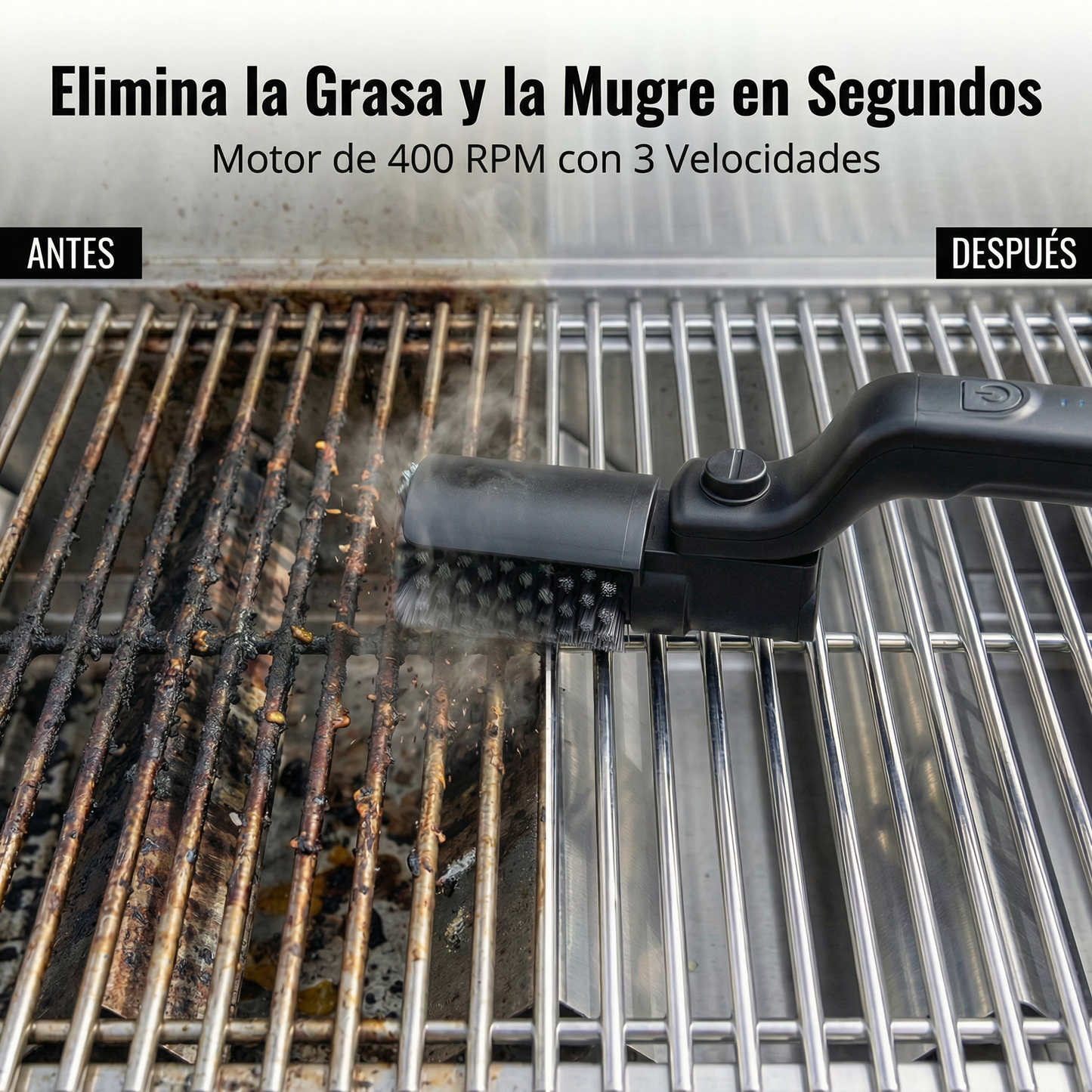 GrillMaster Pro™ - Cepillo Eléctrico para Barbacoa