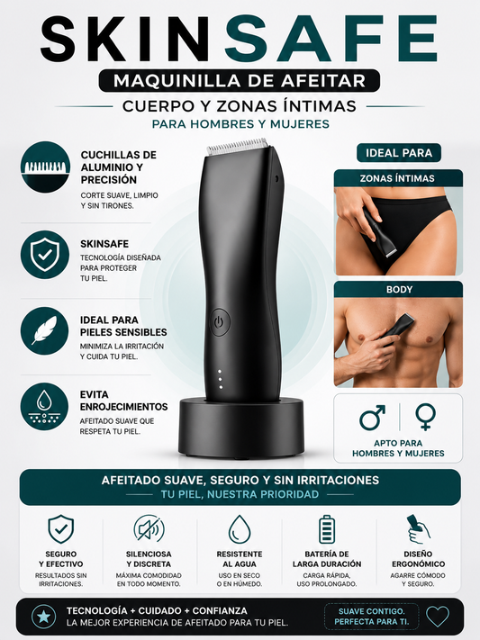 Cocos Skinsafe Pro 7.0 - Maquinilla de afeitado corporal y zonas intimas