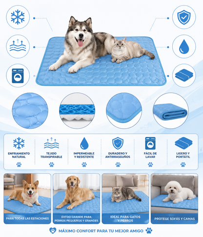 Tapete Refrescante para mascotas | Cama Fria de Verano 62x50 cm